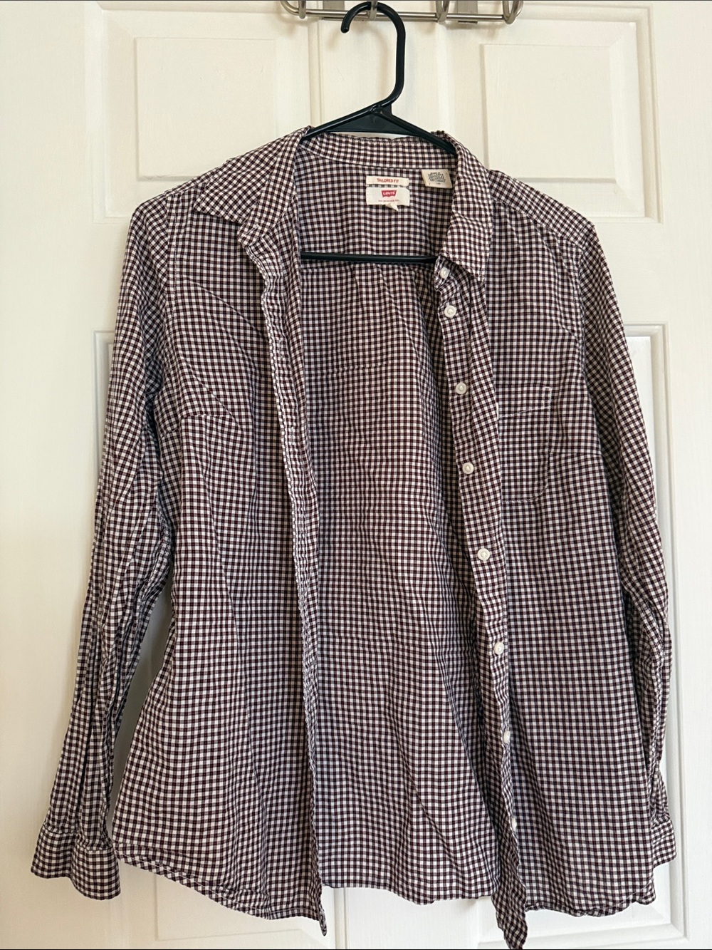 Levi's Brown & White Gingham Button-Up Shirt